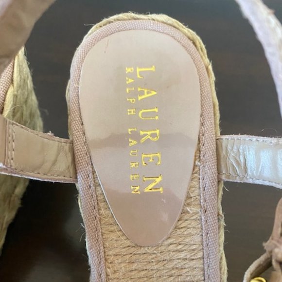 Lauren Ralph Lauren Chrissy Patent Leather Espadrilles Wedge Size 5B - Picture 12 of 15